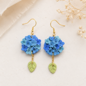 blue hydrangea earrings for sale