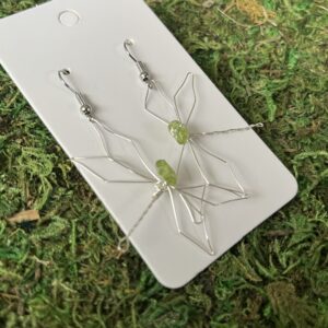 Peridot Sterling Silver Dragonfly Earrings