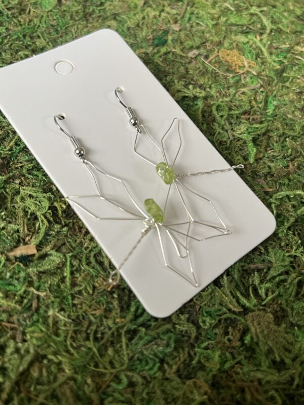 Peridot Sterling Silver Dragonfly Earrings