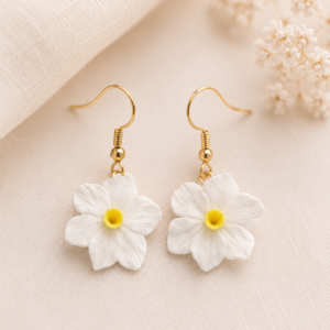 narcissus december birth month flower earrings for sale